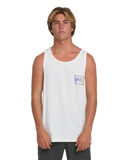 M Crayon Wave Prem Tank, Color: Off Wht, Size: MD