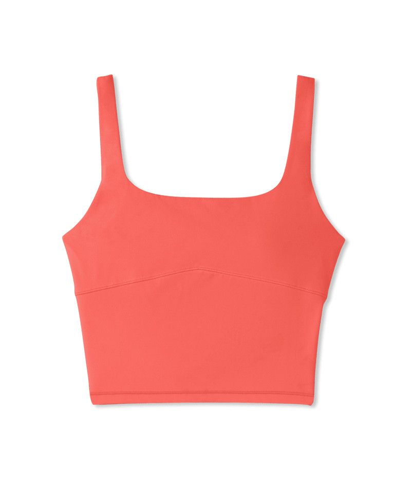 W AllTheForm Tank, Color: Bright Coral, Size: SM