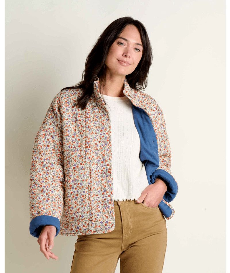 W Manzana Quilted Jkt, Color: Salt Print, Size: XS