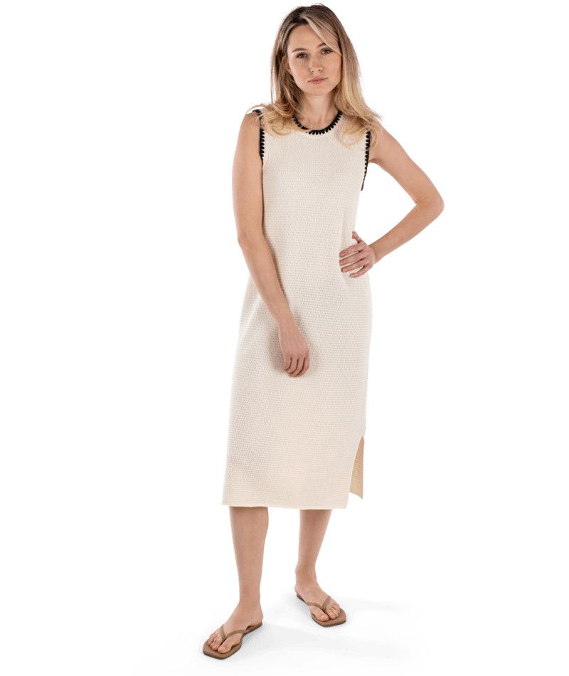 W Bloom Knit Dress, Color: Ivory, Size: XS