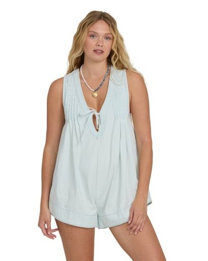 W June Saltwashed Jumper, Color: Clearwater, Size: XS