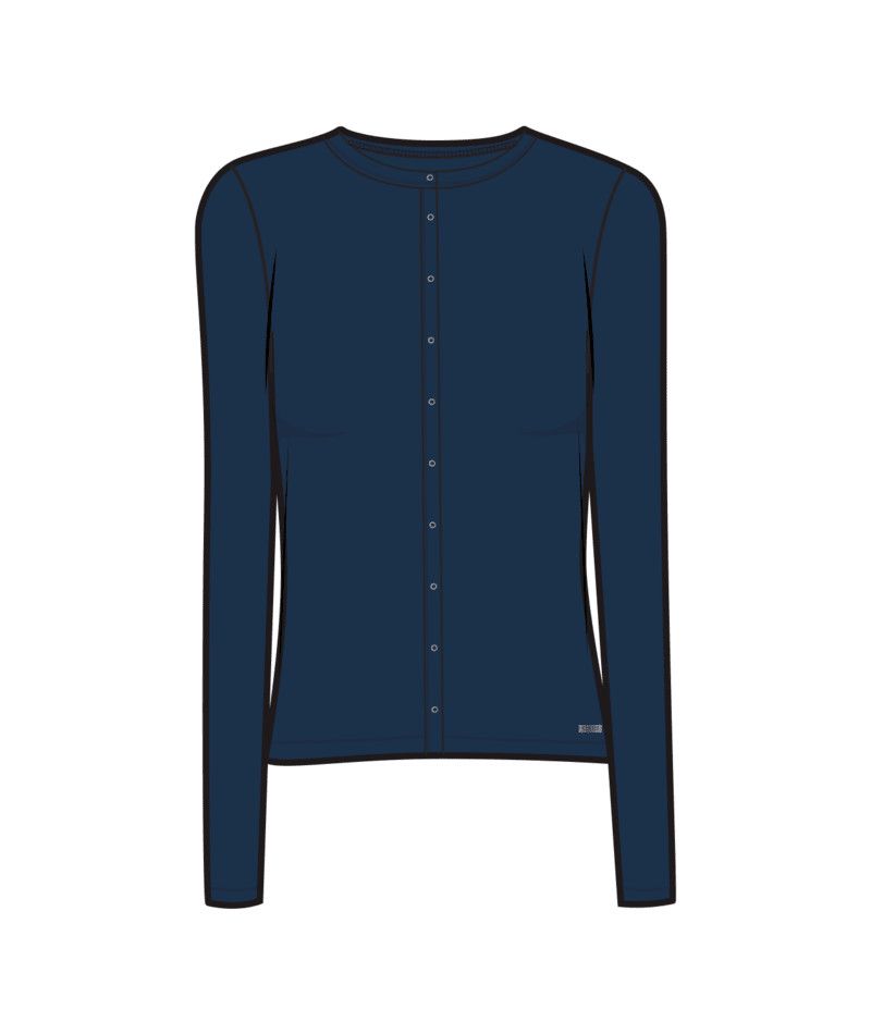 W L/S Pose Twin Cardigan, Color: Blue Coast, Size: XS
