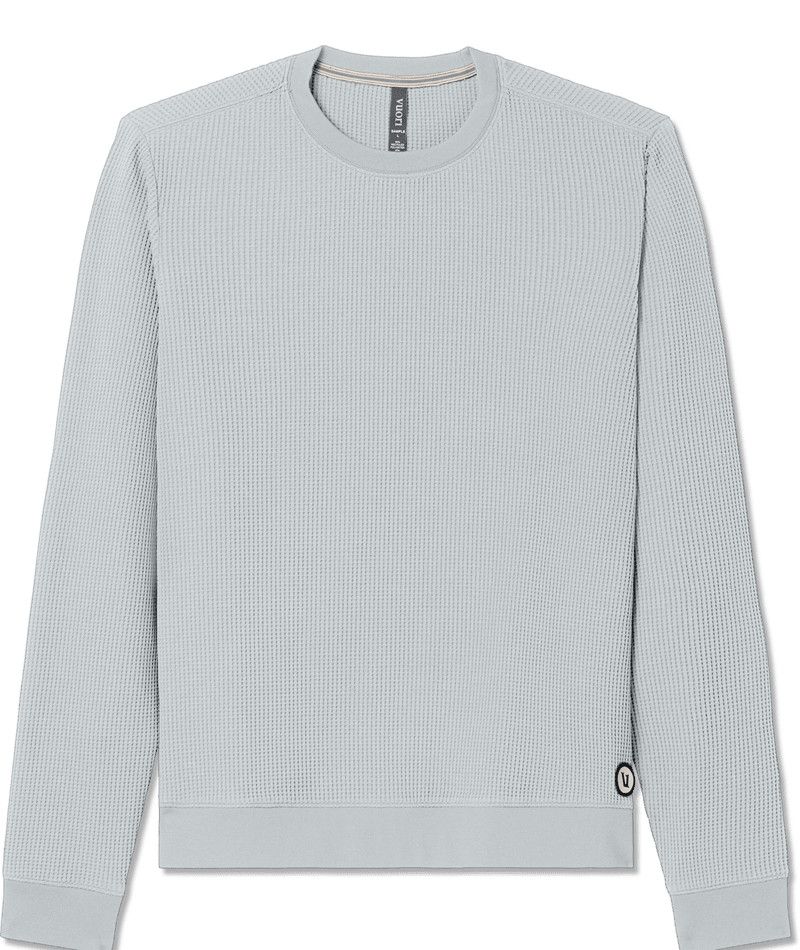 M Tech Waffle Crew, Color: Sea Fog, Size: MD