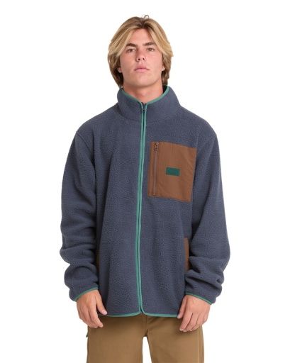 M Alpine Mock Neck Zip, Color: Blue Graphite, Size: MD