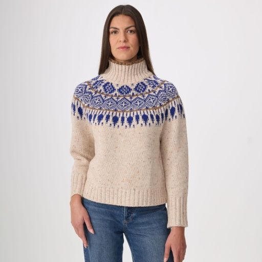 W Helena Mock Neck, Color: Natural, Size: XS