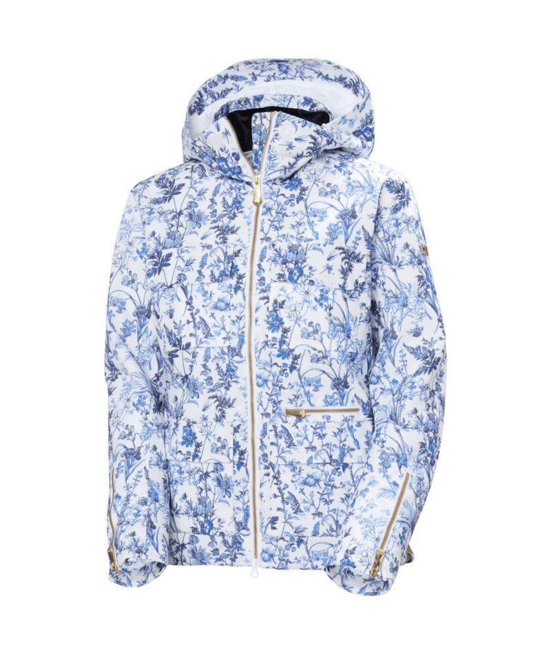 W St. Moritz Ins 2.0 Jkt, Color: Bright Blue Flora, Size: SM