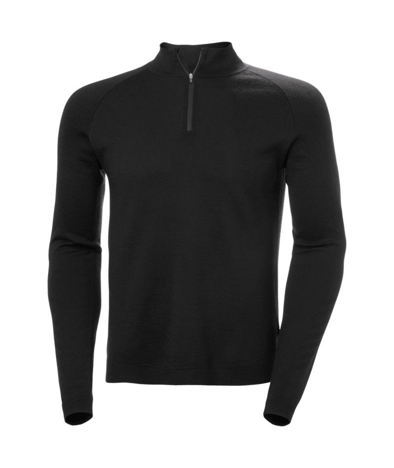 M Lifa Merino Knitevo 1/2 Zip, Color: Blk, Size: MD
