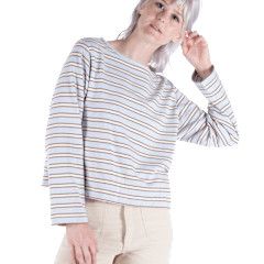 W Hollis Striped HW LS Top