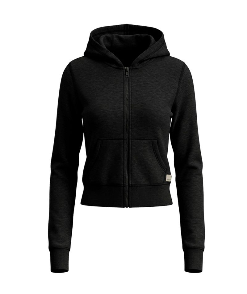 W AllTheFeels Mini FZ Hood, Color: Blk, Size: XS