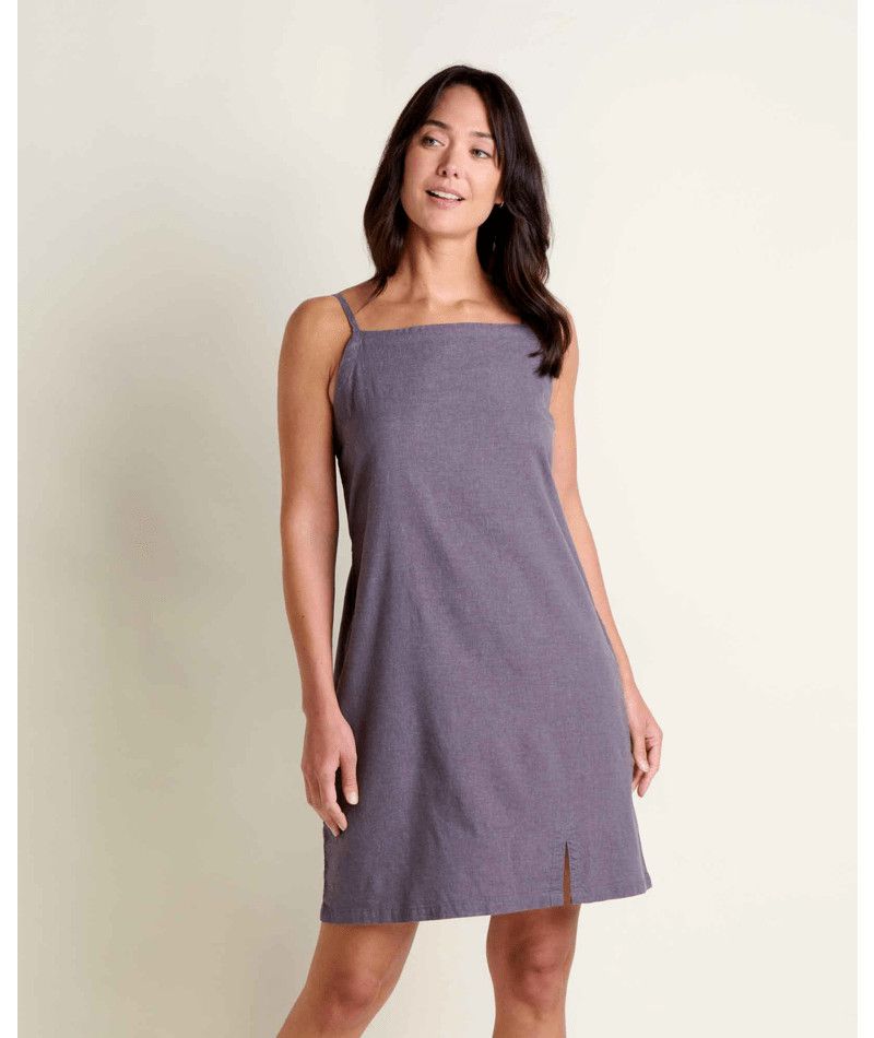 W Taj Hemp Tank Dress, Color: BlkAsh, Size: XS