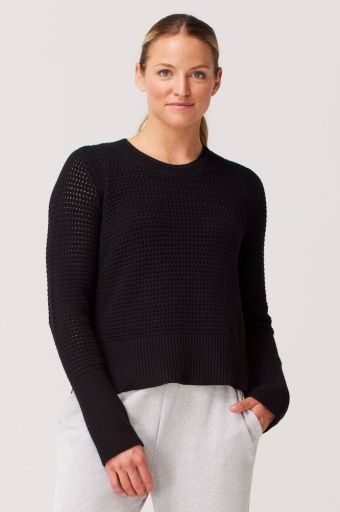 W Ace Sweater, Color: Blk, Size: SM