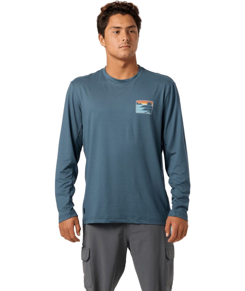 M Dawn UPF LS Tee, Color: Drk Slate, Size: MD