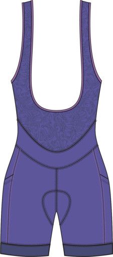 W Billie Stash Bib, Color: Iris, Size: 2
