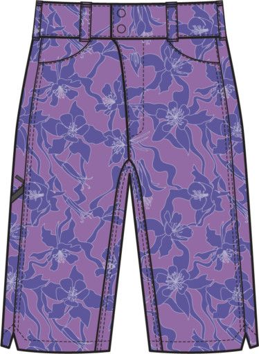 W Freel Short, Color: Amethyst Aquila Bloom, Size: 4