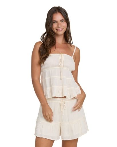 W Sol Mate Mini Short, Color: Wht Cap, Size: XS