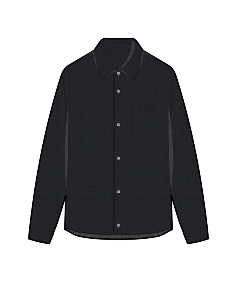 M Tech Waffle Shirt Jacket, Color: Blk, Size: MD