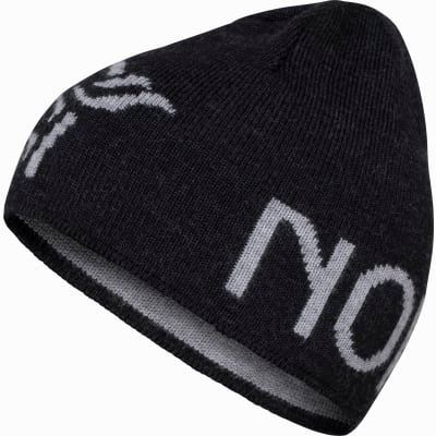 Mid MerinoUll Logo Beanie, Color: Caviar Melange