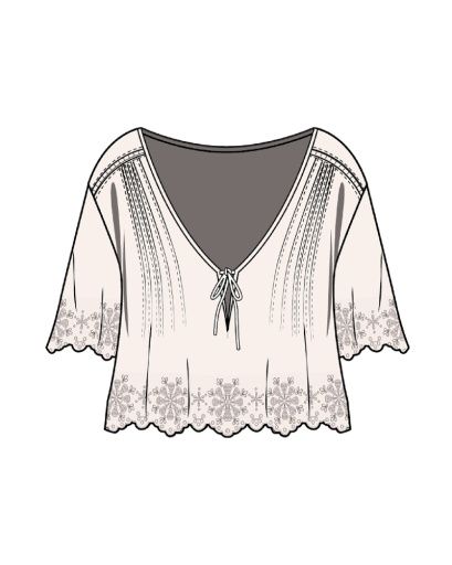 W Lt And Airy SS Top, Color: Salt Crystal, Size: SM