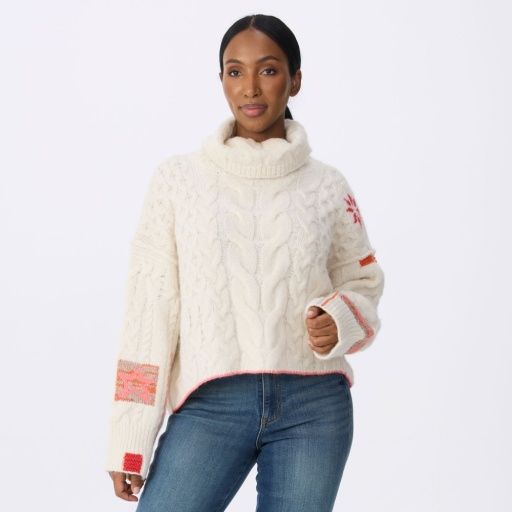 W Freebird Turtleneck, Color: Snow, Size: XS