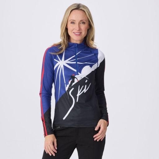W Sunburst Top, Color: Drk Blue, Size: XS