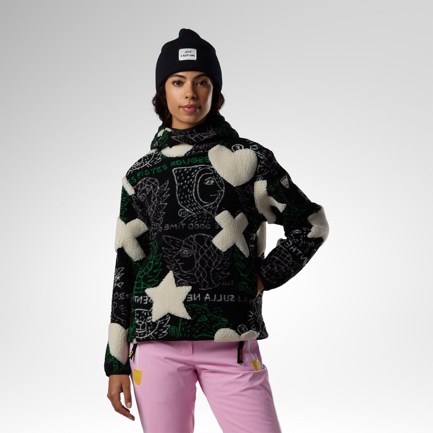 W JCC Fleece Anorak, Color: Angels Drk, Size: SM