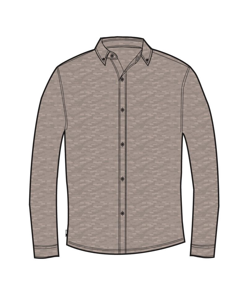 M L/S Ponto Button Down, Color: Drk Salt Hthr, Size: MD
