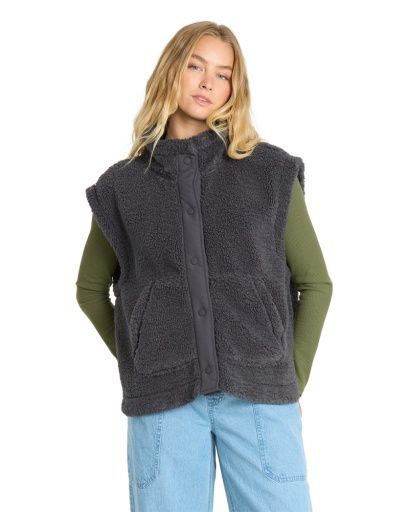 W Waver Sherpa Vest, Color: Blk Sands, Size: SM