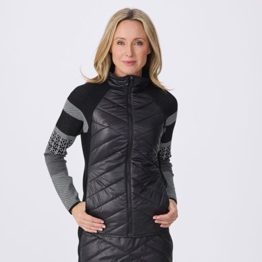 W Switchback Jacket, Color: Blk Pointelle, Size: SM