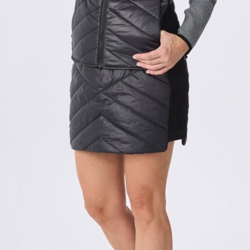 W Carving Skirt, Color: Blk Pointelle, Size: SM
