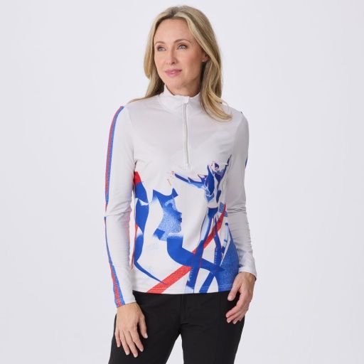 W Art Deco Girls, Color: Top Red/Blue, Size: XS