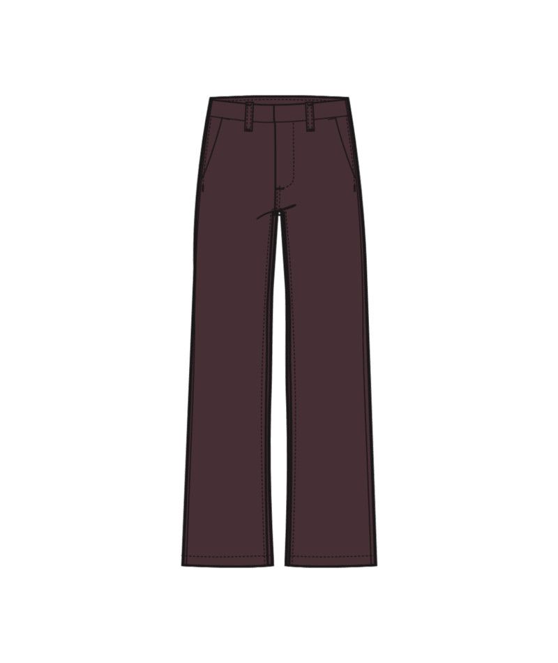W Marlow Wide Leg Trouser, Color: Drk Plum, Size: 0