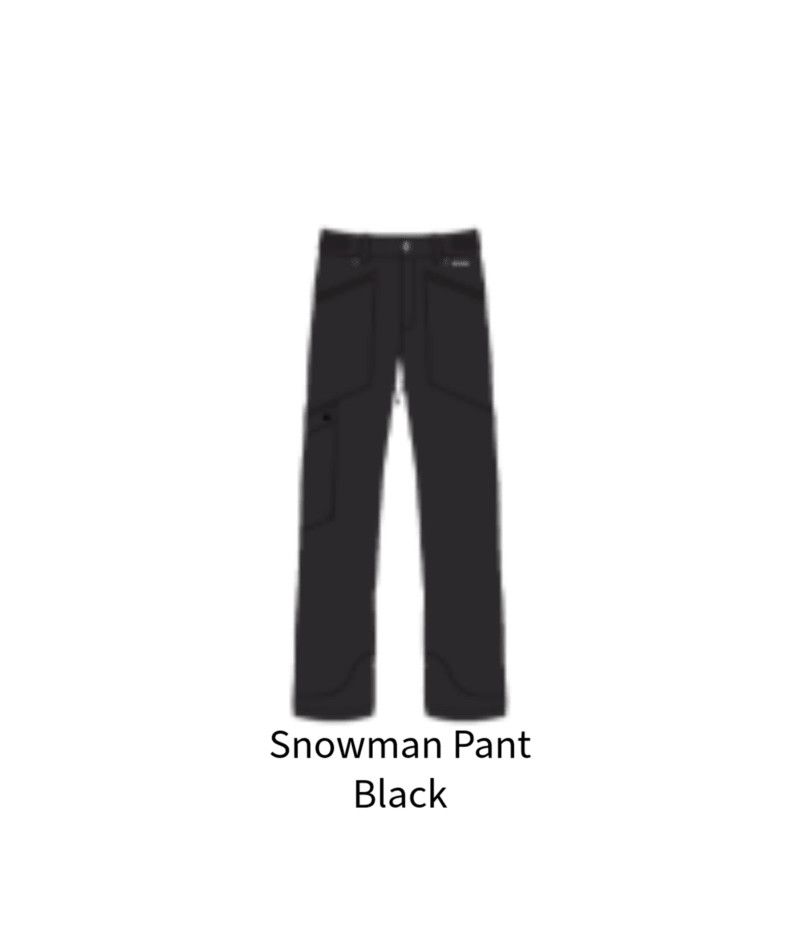 M Snowman Ins Pant, Color: Blk, Size: SM