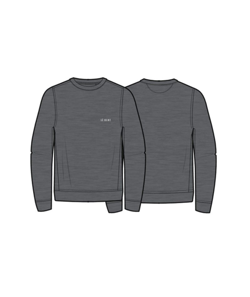 M HW Grid Fleece Swtr, Color: Drk Hthr Grey, Size: MD