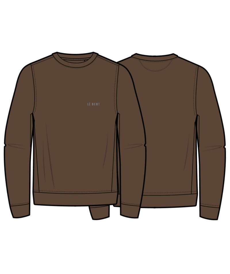 W HW Grid Fleece Swtr, Color: Cocoa, Size: XS