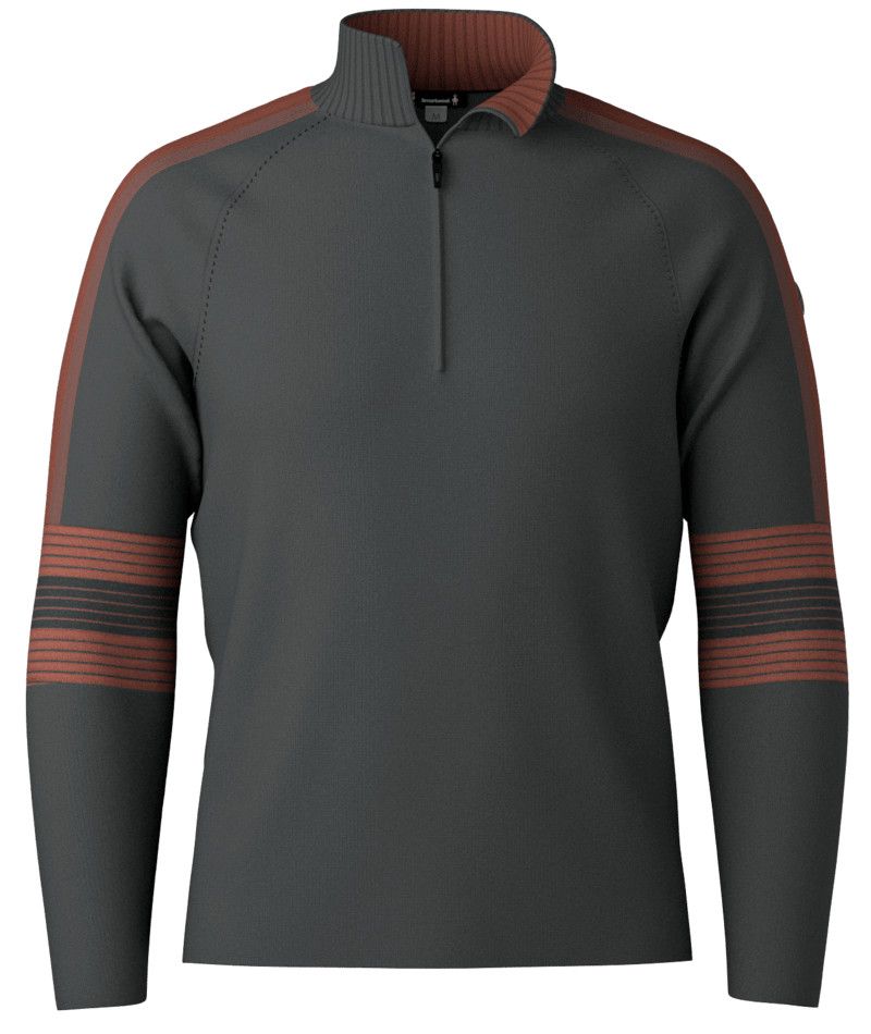 M Alpine 1/2 Zip, Color: Char/Burnt Sienna, Size: MD