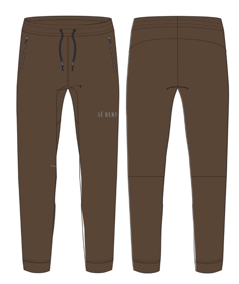 W HW Grid Fleece Jogger, Color: Cocoa, Size: XS