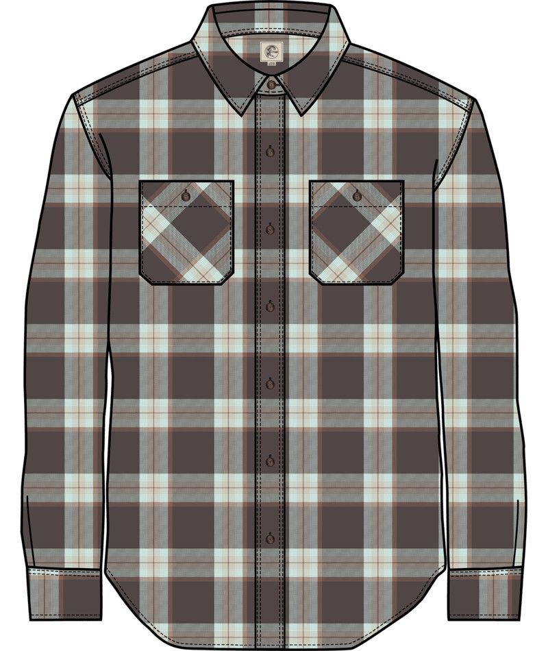 M OG Printed Flannel, Color: Earth, Size: MD