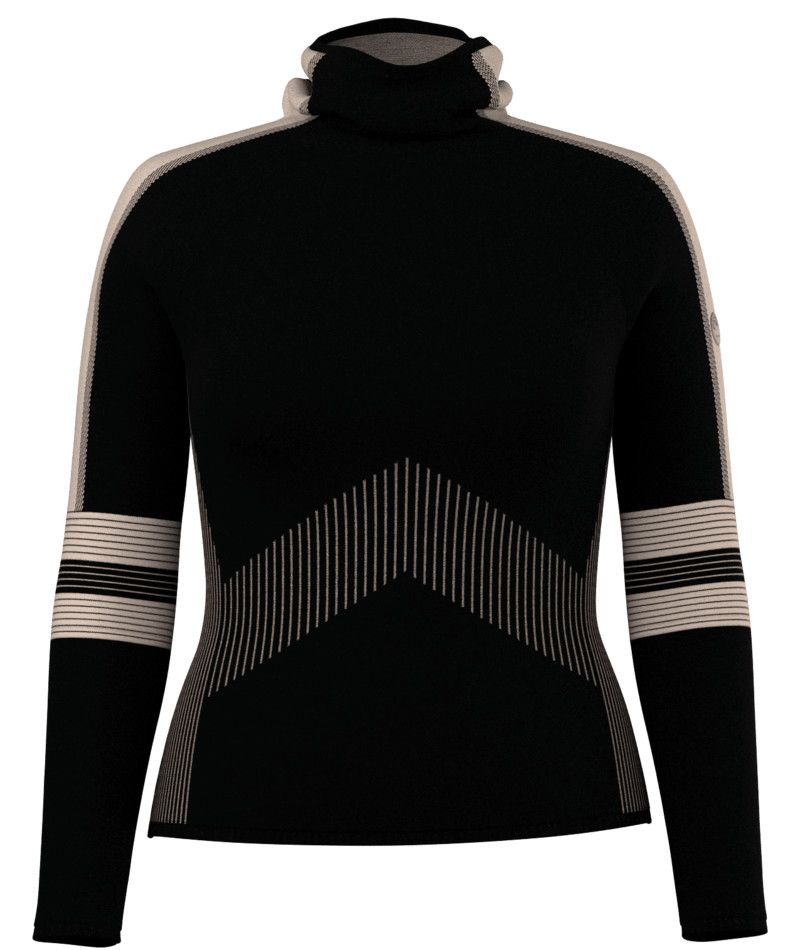 W Alpine Turtleneck, Color: Blk/Wht, Size: SM