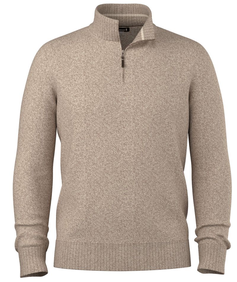 M Sparwood 1/4 Zip Swtr, Color: Mocha Hthr Marl, Size: SM
