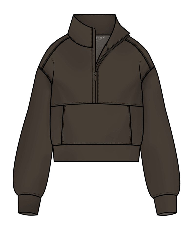 W Skyloft Soft 1/2 Zip Pullover, Color: Turkish Coffee, Size: SM