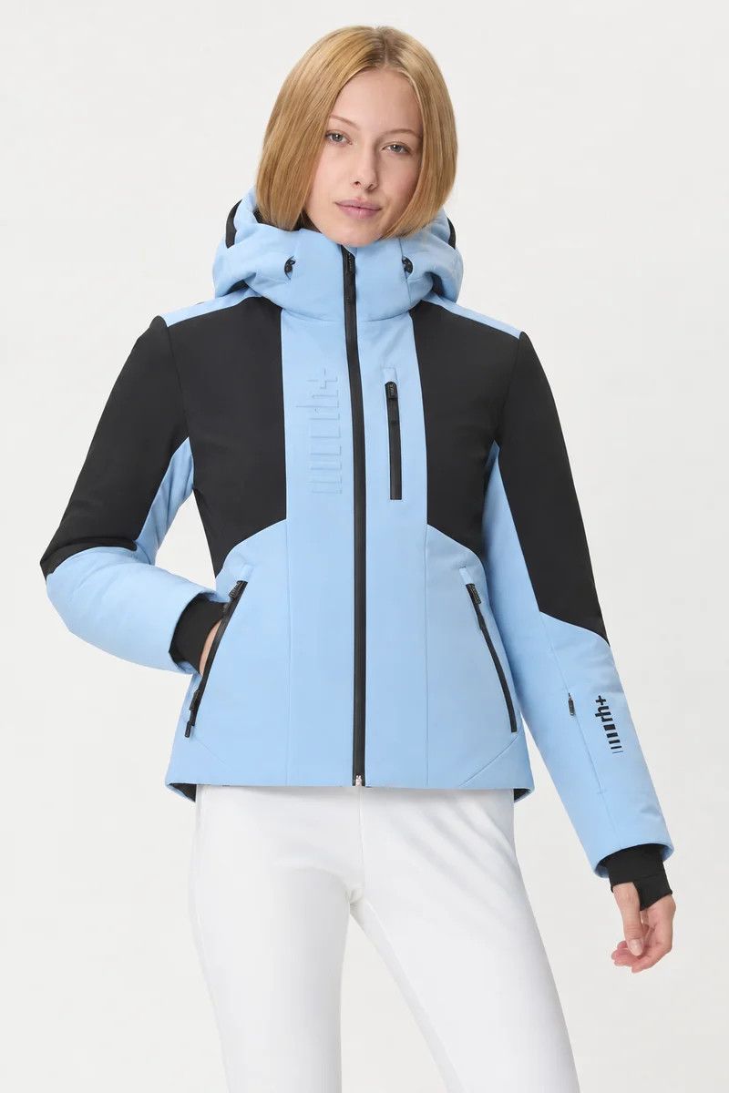 W Megeve Jkt, Color: Air Blue/Blk, Size: SM