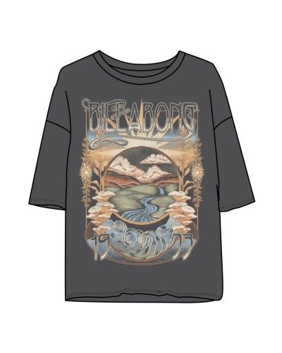 W Once Upon A Wave SS Tee, Color: Off Blk, Size: SM