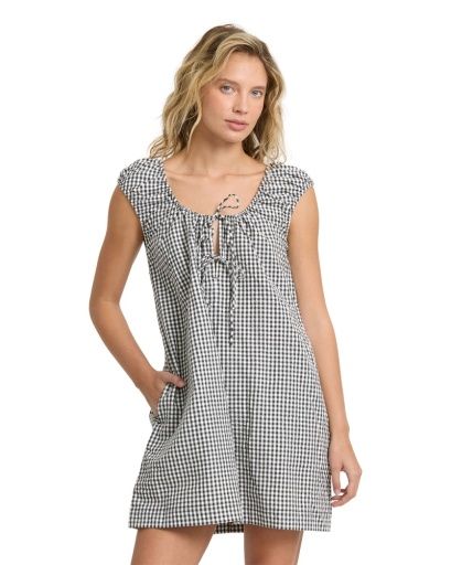 W Sweetest Song Mini Dress, Color: Wht/Blk, Size: SM