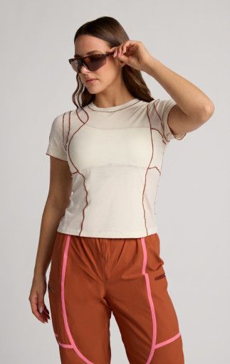 W Everform All Season Merino SS Top, Color: Dew, Size: SM