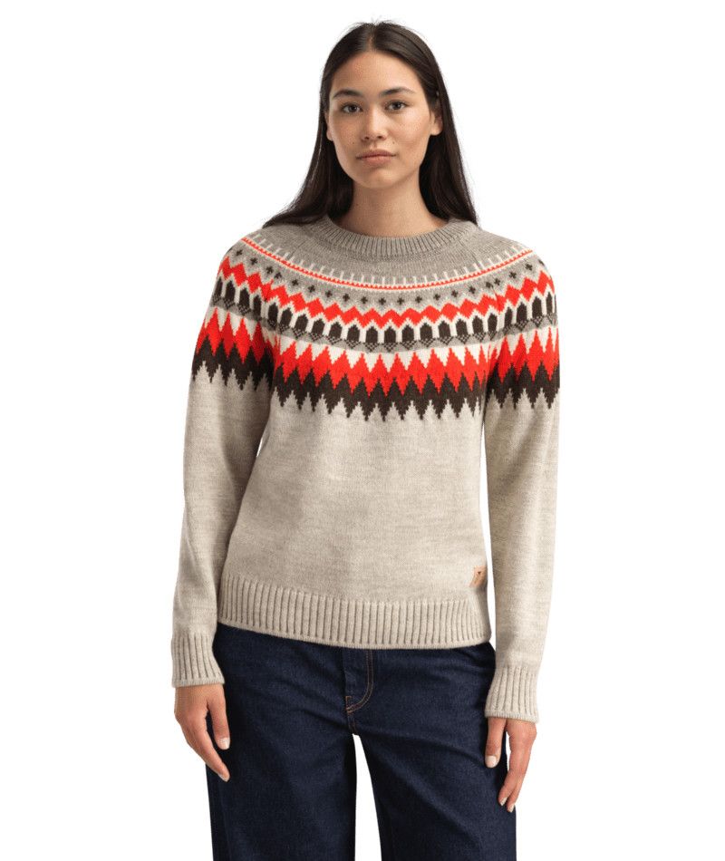 W Losna Fem Swtr, Color: Birch Melange Coffee, Size: SM