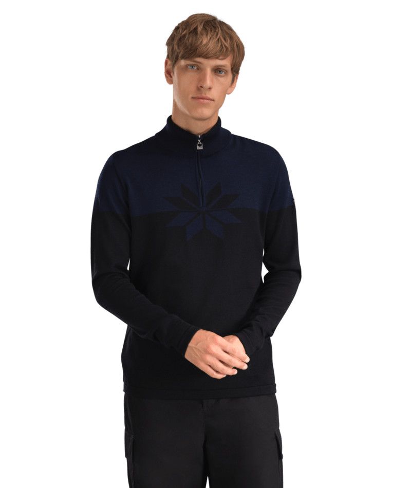 M Breidablikk Masc Swtr, Color: Blk Navy, Size: MD