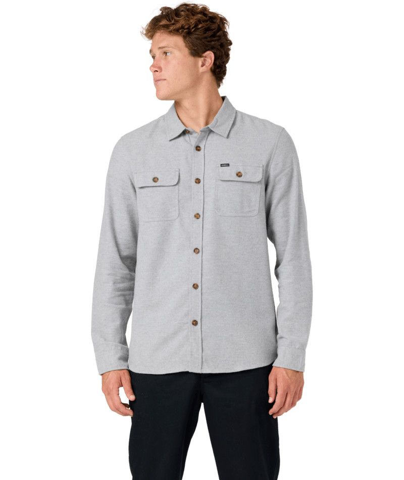 M Regent Flannel, Color: Hthr Grey, Size: MD
