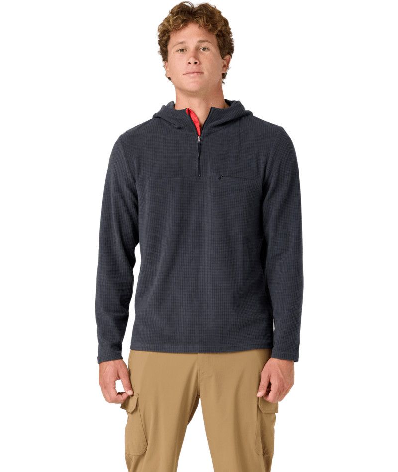 M Traveler Hooded 1/4 Zip, Color: Phantom, Size: MD