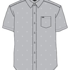 M Lt Check Geo SS Shirt