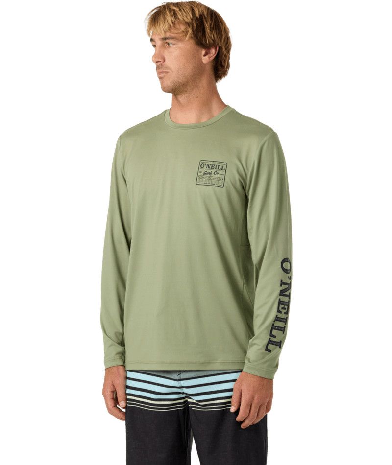 M Block UPF LS Tee, Color: Oil Grn, Size: MD